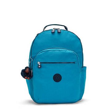 Kipling Seoul Large 15" Backpack Laptop Táska Zöld | HU 1649DF